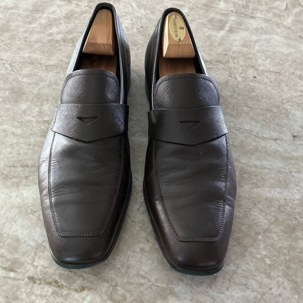 PRADA Saffiano Leather Penny Loafer (Men) - Picture 6 of 8